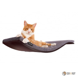 【空飛ぶ猫】シェルフA（ウェンジ・Bダークグレー）耐荷重25kg 大型猫 壁ベッド　キャットツリー 1枚目の画像