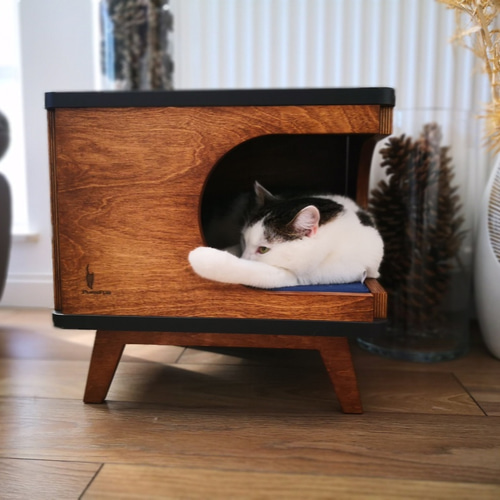 受注製作｜レトロ キャットハウス サイドテーブル コーヒー