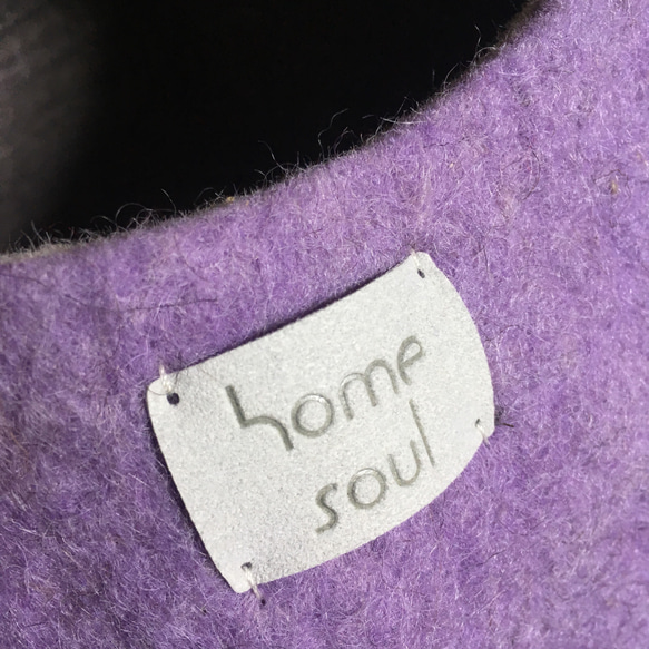 即時交付｜丁香（M號）蒂羅爾羊毛100％毛氈貓床洞貓袋 第1張的照片