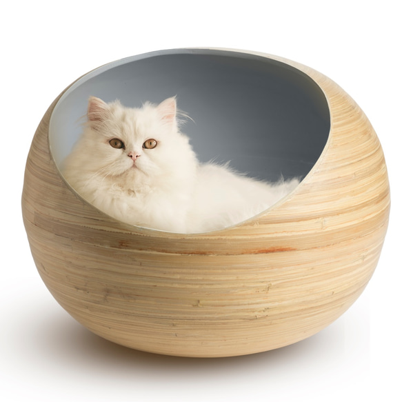 Artisan's bamboo cat cave, cat bed, dog bed, pet, cocoon 第1張的照片