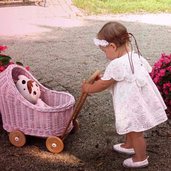 小公主公主的嬰兒學步車兒童車玩嬰兒推車貓屋內部（灰色） 第7張的照片
