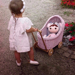 小公主公主的嬰兒學步車兒童車玩嬰兒推車貓屋內部（灰色） 第8張的照片