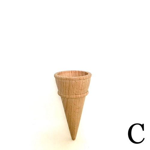 seesee アイスクリームコーン型 木製 花瓶 seesee アイスクリーム