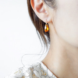 琥珀（こはく） ピアス（フック・チェーン） の人気通販｜Creema