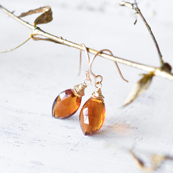 ブランデーシトリン♦︎バイカラー✴︎14kgfピアスP277 シトリン アクセサリー・ジュエリー の人気通販｜Creema