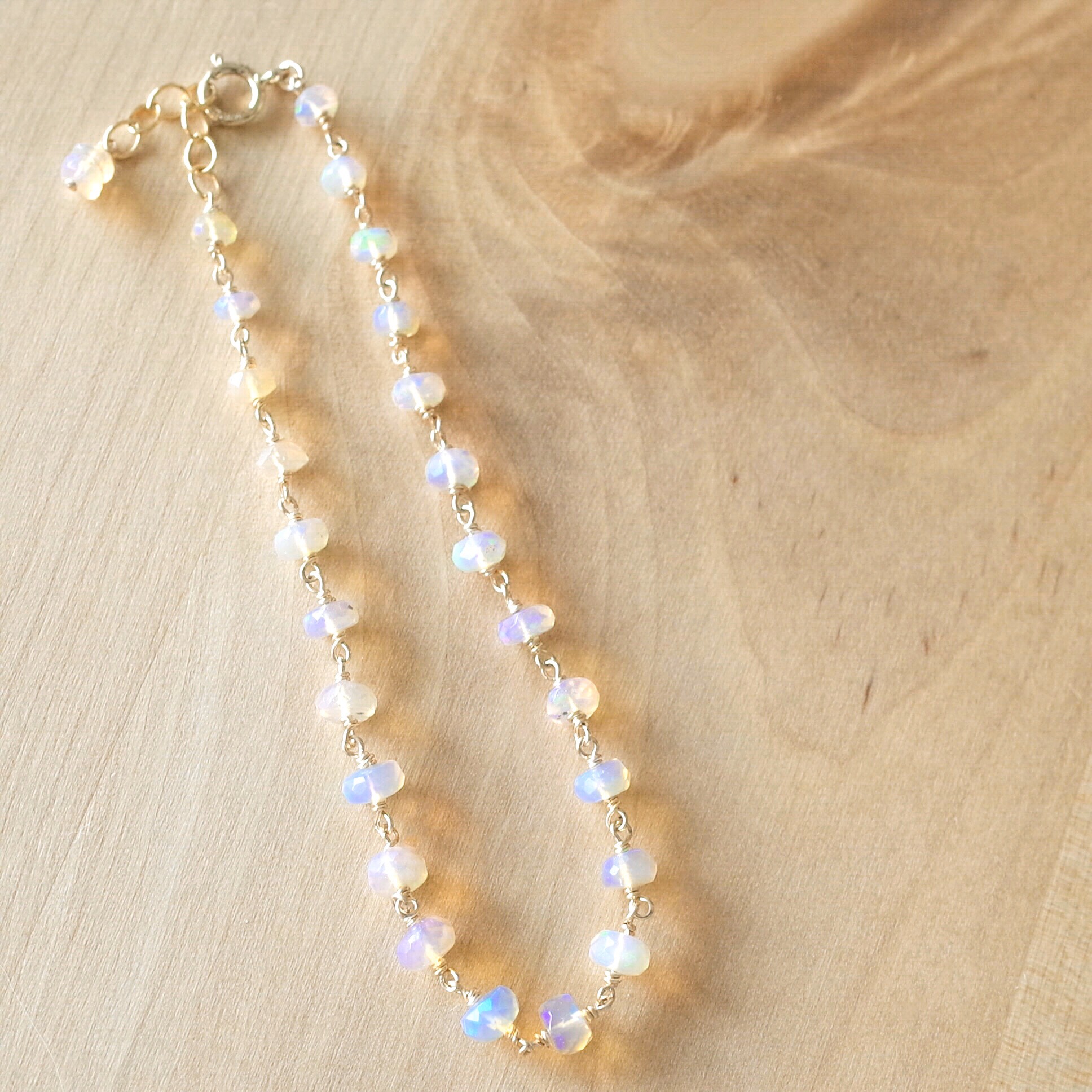 【宝石質】エチオピア産プレシャスオパール AAAのブレスレット(14kgf)