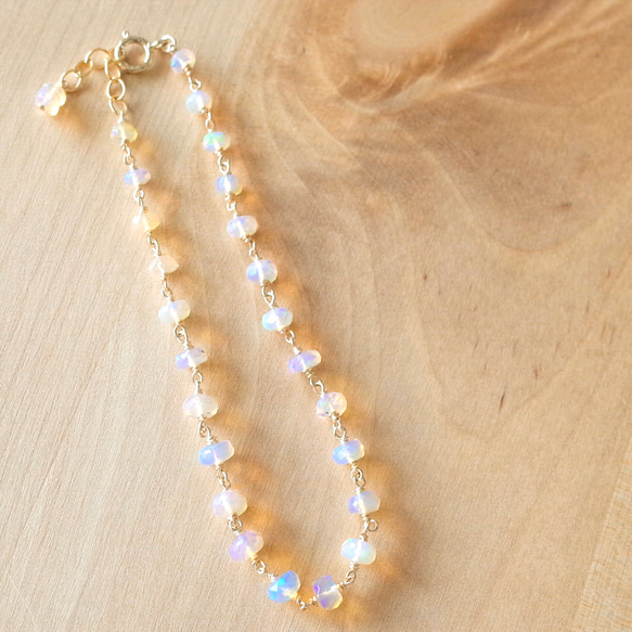 エチオピア産プレシャスオパール3点セット14kgf 宝石質】エチオピア産プレシャスオパール AAAのブレスレット