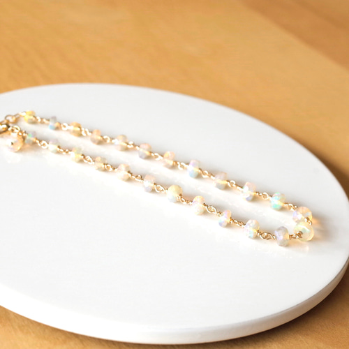 宝石質】エチオピア産プレシャスオパール AAAのブレスレット