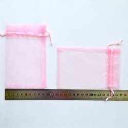 オーガンジー　巾着　20枚セット　(ピンク) 4枚目の画像