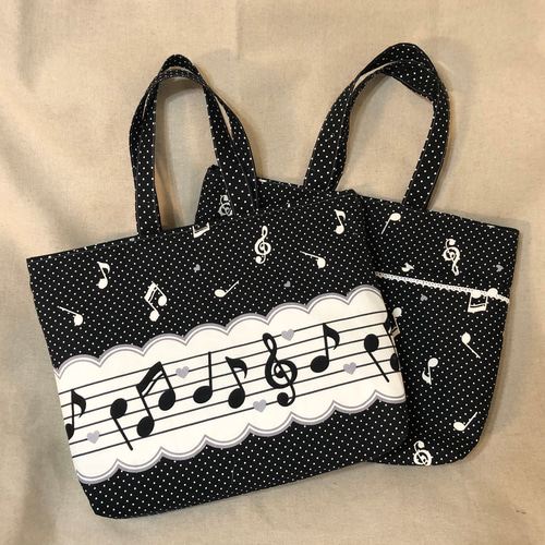 特価商品  送料無料○ハンドメイド○入園・入学○大きめレッスンバッグ 手提げ・レッスンバッグ・入園グッズ