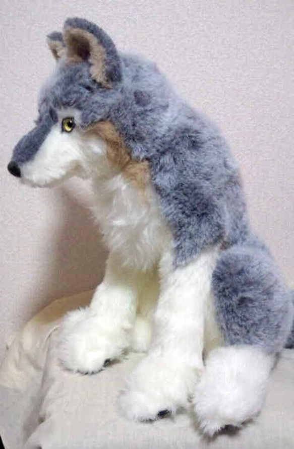 大きなオオカミさん 三匹目 ぬいぐるみ 縞猫工房 通販 6444818｜Creema