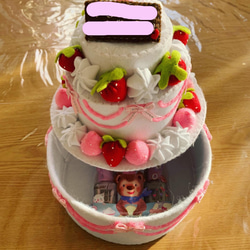 フェルトケーキBOX ウェディングケーキ3段『オーダー制』 その他