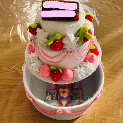 フェルトケーキBOX ウェディングケーキ3段『オーダー制』 その他