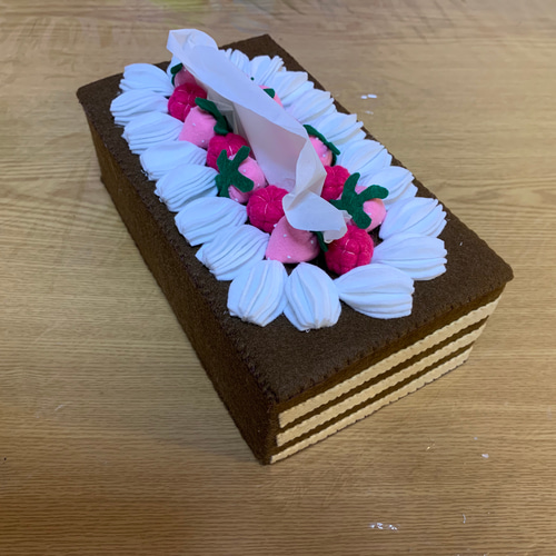 フェルトケーキティッシュ専用BOX カットケーキバージョン 『オーダー