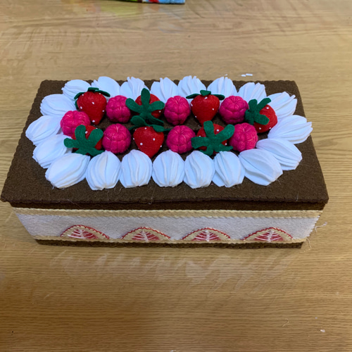 フェルトケーキティッシュ専用BOX カットケーキバージョン 『オーダー