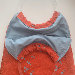 ＊数量限定＊orange embroidery lace＊handbag 3枚目の画像