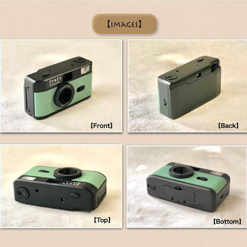 フィルムカメラ Sakuma フィルムカメラ・フラッシュ内蔵・フィルム付・ダークブラウン】安心の