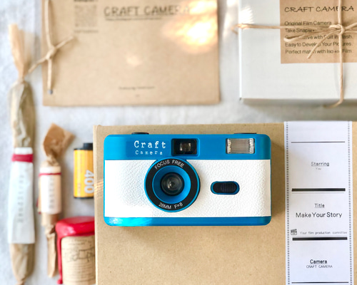 anMA3 カメラ　フィルムカメラ フィルムカメラ・フラッシュ内蔵・フィルム付・ホワイト】安心の