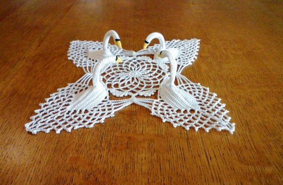 レースの白鳥ドイリー その他インテリア雑貨 コテン 通販 7299754