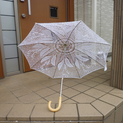 すずらんモチーフ レース編みの日傘 傘・日傘 コテン 通販 9719724