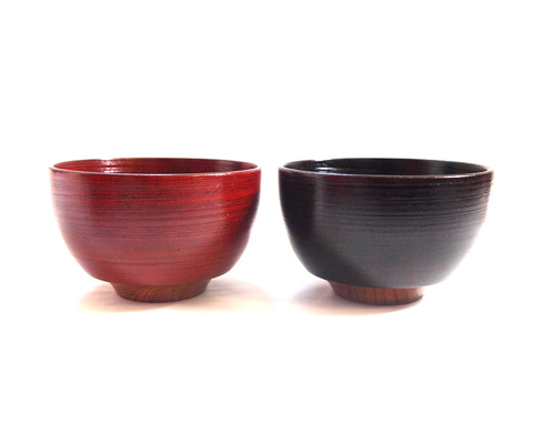 讃岐漆器 刷毛目大椀 ミニ丼サイズ ペアセット 茶碗・めし碗 讃岐木工