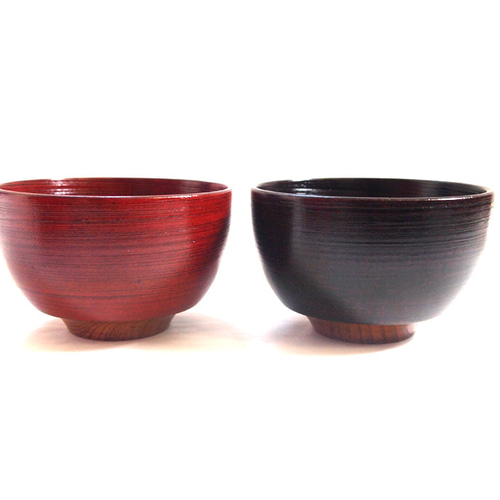 讃岐漆器 刷毛目大椀 ミニ丼サイズ ペアセット 茶碗・めし碗 讃岐木工