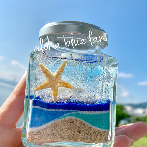 JB collection サンドアート 青と白 ジェル・サンドアート➀ blue lani