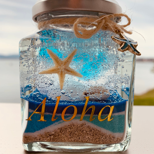 ジェル・サンドアート➀ blue lani 青い空と海 キャンドル・キャンドル