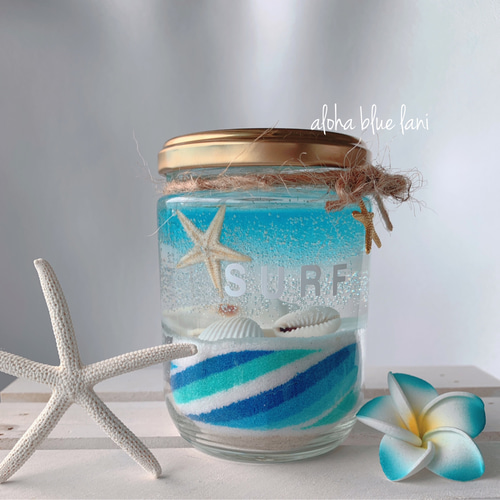 再販‼×7 ジェル・サンドアート ➁ blue sea 青い海 キャンドル