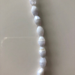 【値下げ】Blue lace agate oval cut beads 1連 2枚目の画像