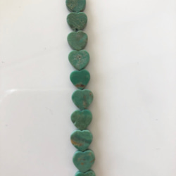 turquoise heart shape beads C 1連 2枚目の画像