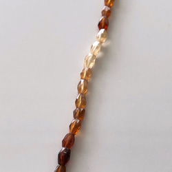 Hessonite garnet drop cut beads 1連 2枚目の画像