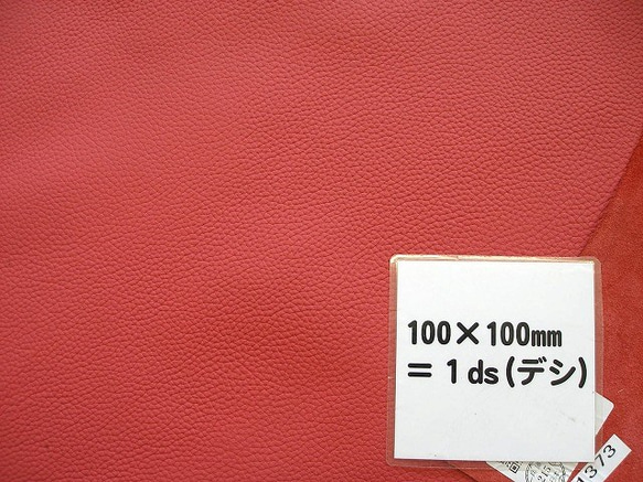 【半裁サイズでお見積します！】ステア 日本産原皮 牛革 ウレタン仕上 #10朱赤 2枚目の画像