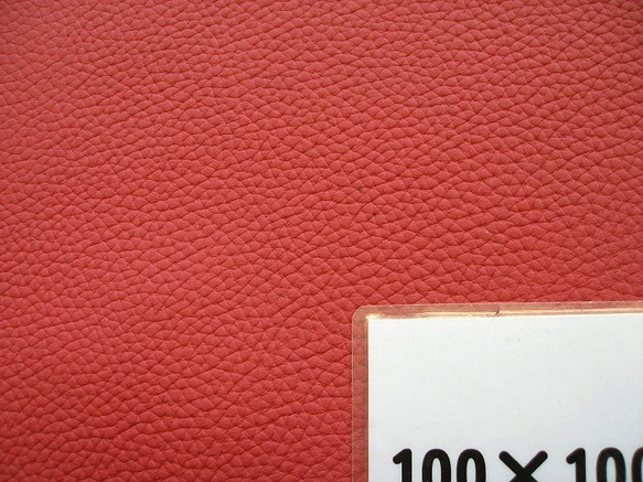 【半裁サイズでお見積します！】ステア 日本産原皮 牛革 ウレタン仕上 #10朱赤 3枚目の画像