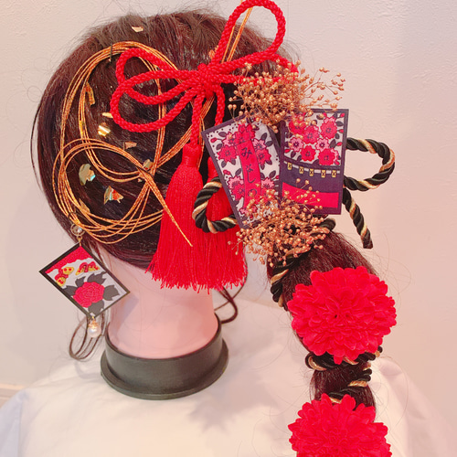 花札☆髪飾り☆成人式髪飾り☆和装☆成人式髪飾り☆袴ヘア☆前撮り