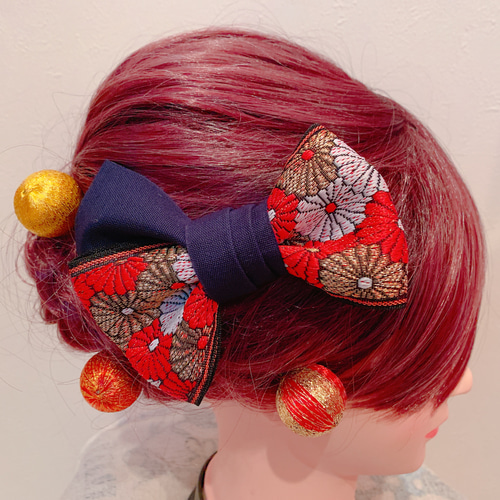 畳ヘリリボン 髪飾り 和装髪飾り 