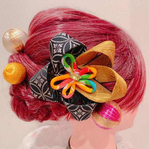 5☆成人式髪飾り☆リボン⭐畳縁⭐お祭り髪飾り⭐卒業式⭐成人式  