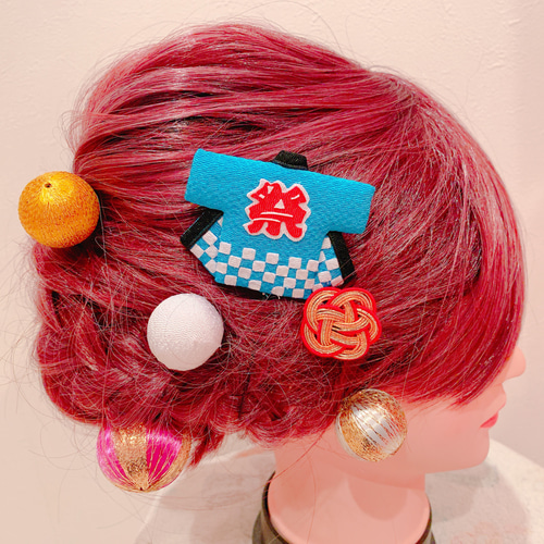 ちりめん細工☆和玉☆ちりめん玉☆ベットドレス☆お祭り髪飾り☆祭り