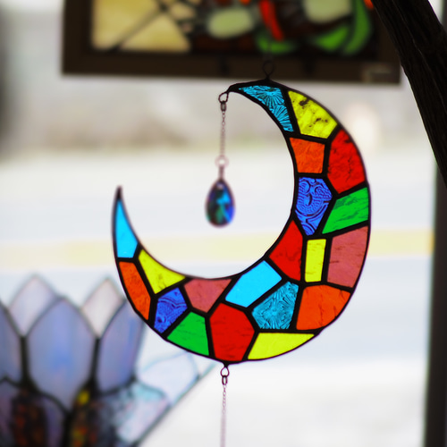 ☆あお☆ステンドグラスサンキャッチャー(２個セット) ☆あお様専用☆ステンドグラスサンキャッチャー(2個セット)
