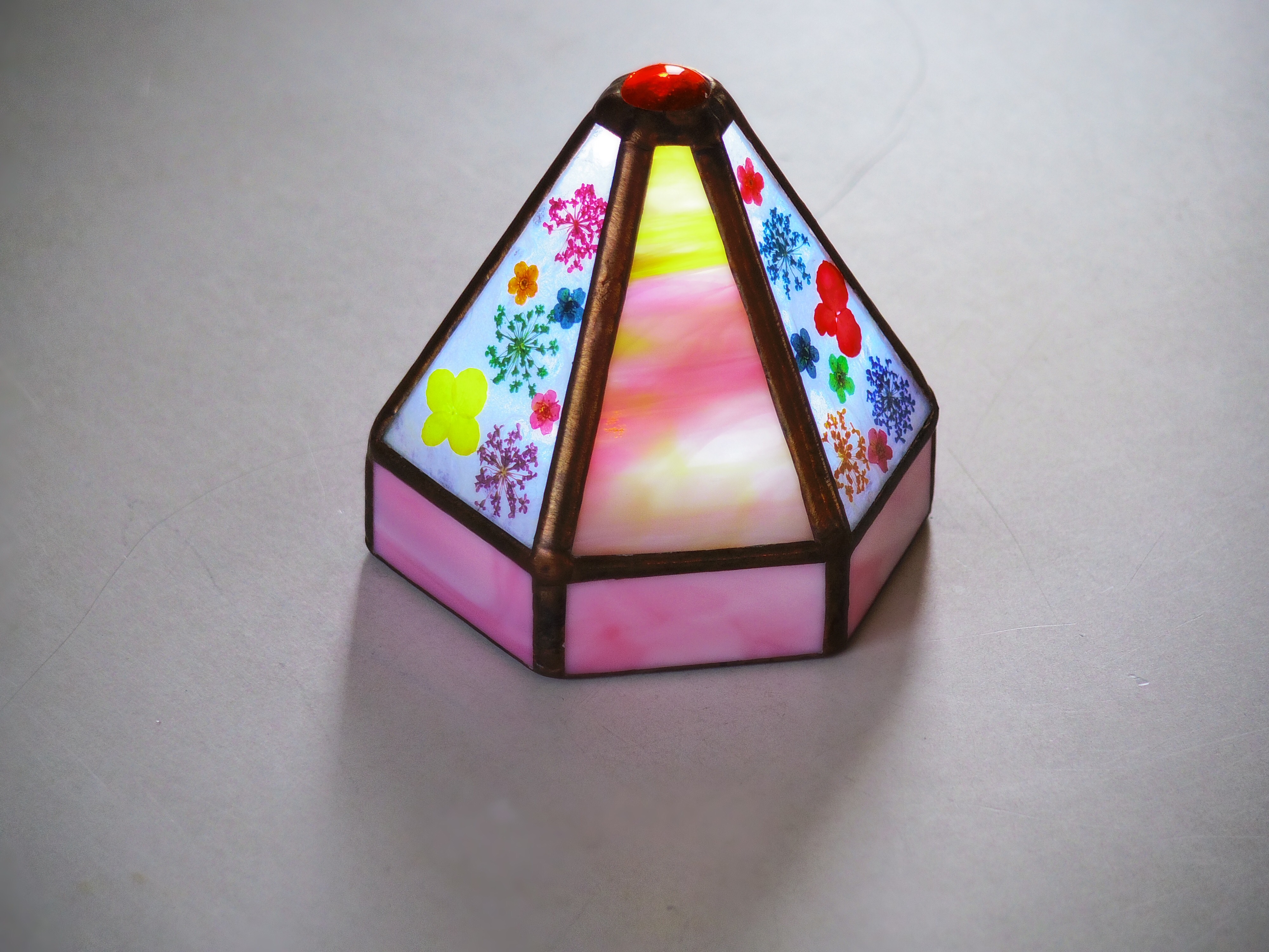 ドーム型ミニランプ SALE✩.*˚アンティーク風 ステンドグラス