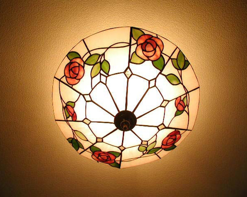 薔薇のシーリングライト シーリングライト・ペンダントライト ステンド