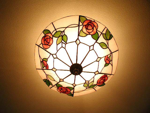 薔薇のシーリングライト シーリングライト・ペンダントライト ステンド