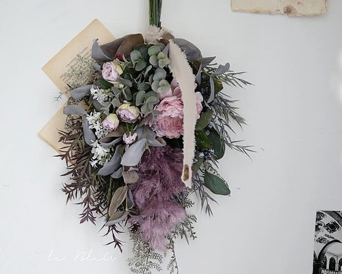 17.【人気♡プロテア✕ハーフリース】リース スワッグ ブーケ プレゼント 装飾 17.【人気♡プロテア✕ハーフリース】リース スワッグ ブーケ