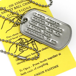 名言 DOGTAG 誰かの為に生きてこそ人生には価値がある DP-020 USA 新品 1枚目の画像