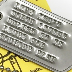 名言 DOGTAG 誰かの為に生きてこそ人生には価値がある DP-020 USA 新品 2枚目の画像