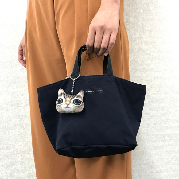 ネコ顔　キーホルダー　柄タイプ　B　　　猫　猫グッズ　かわいい　小物　 3枚目の画像