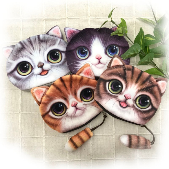 レンローズ様　　ご予約　猫ちゃんとかわいい女の子パネル　ハンドメイド　ポーチ レンローズ様 ご予約 猫ちゃんとかわいい女の子パネル ハンドメイド ポーチ