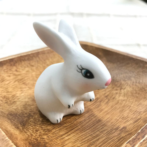 うさぎちゃん 陶器人形 2体セット 超キュート 愛らしい かわいい 職人 
