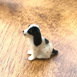 スーパーミニチュア陶器　犬ペアB　（２体　セット）インテリア　パーツ　１点１点職人の手作り作品 5枚目の画像