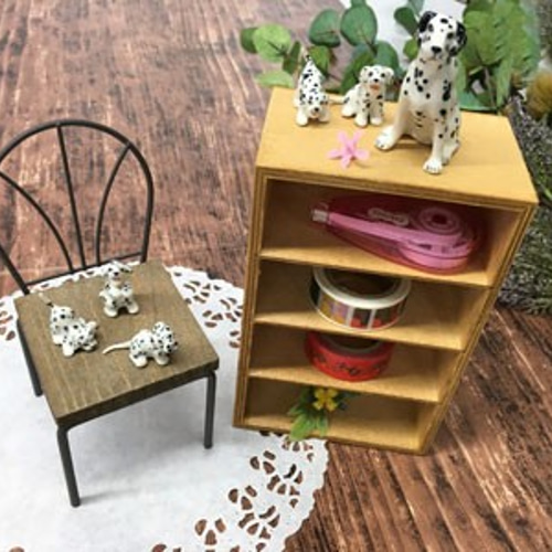 スーパーミニチュア陶器 ダルメシアン親子（親1体 子5体 セット